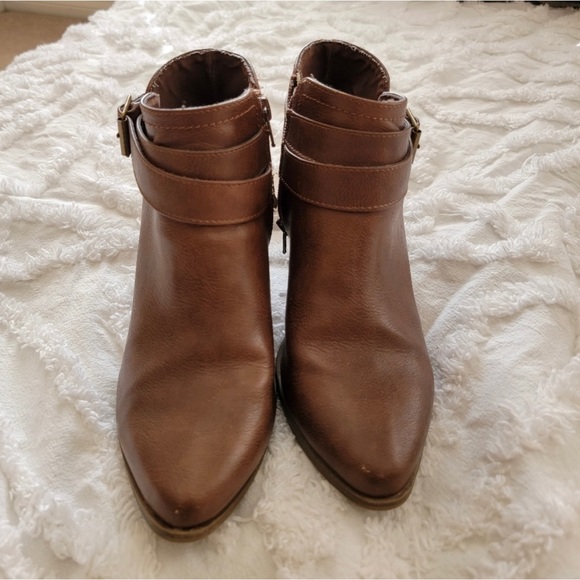 Charlotte Russe Dark Brown Low Heel Booties - Picture 9 of 11
